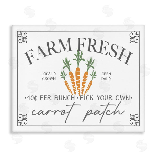 stupell industries JJ Design House LLC | Farm Fresh Carrot Patch Seasonal Springtime Vegetables Wall Art