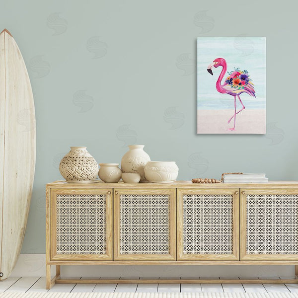 Stupell Industries JJ Design House LLC | Floral Flamingo Beach Wall Art
