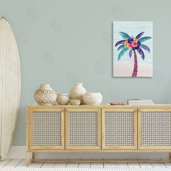 Stupell Industries JJ Design House LLC | Floral Palm Tree Beach Wall Art