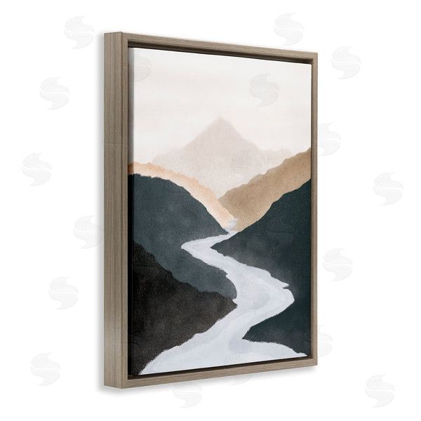 Stupell Industries JJ Design House LLC | Flowing River Nature Landscape Foggy Distant Mountain Wall Art