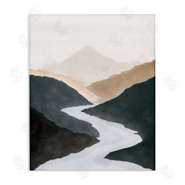 stupell industries JJ Design House LLC | Flowing River Nature Landscape Foggy Distant Mountain Wall Art