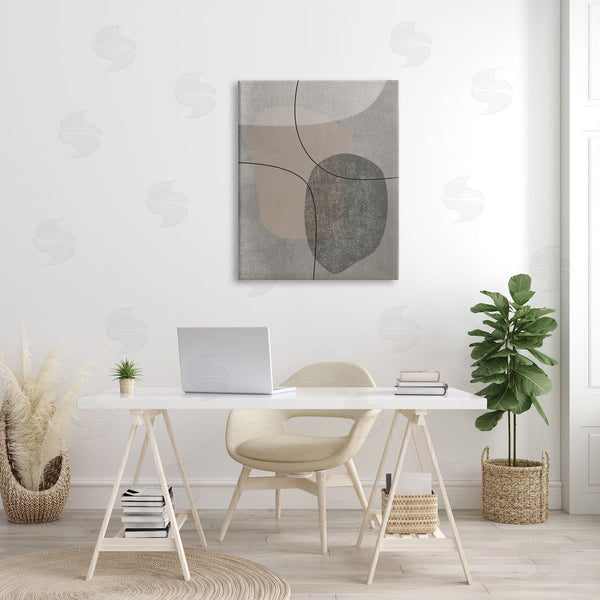 Stupell Industries JJ Design House LLC | Grey Pebble Like Shapes With Abstract Pattern Wall Art