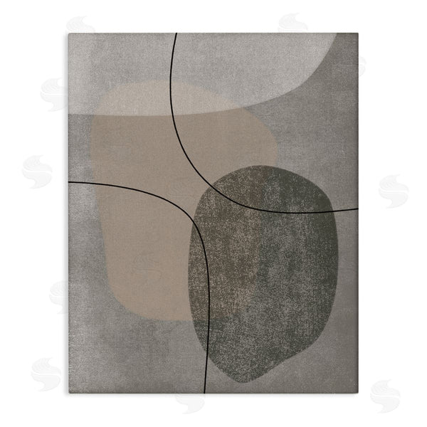 stupell industries JJ Design House LLC | Grey Pebble Like Shapes with Abstract Pattern Wall Art