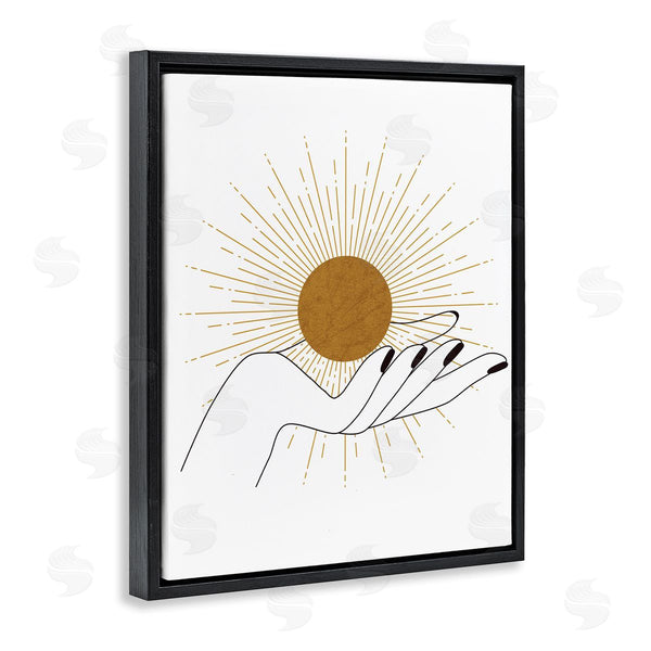 Stupell Industries JJ Design House LLC | Hand Holding Deco Inspired Sun With Rays Wall Art