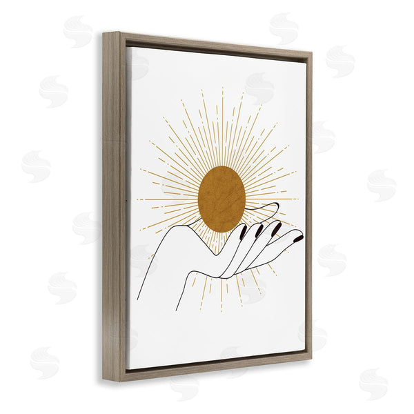 Stupell Industries JJ Design House LLC | Hand Holding Deco Inspired Sun With Rays Wall Art