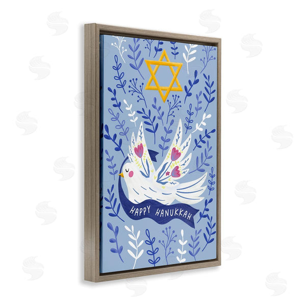 Stupell Industries JJ Design House LLC | Happy Hanukkah Dove & Florals