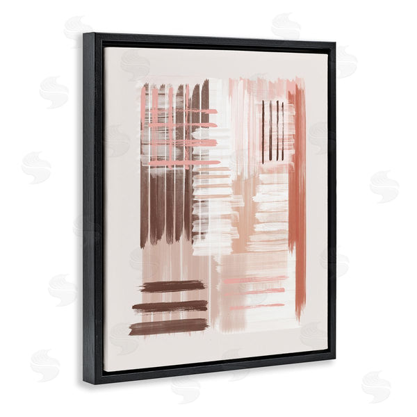 Stupell Industries JJ Design House LLC | Hatched Pink & Brown Composition Wall Art