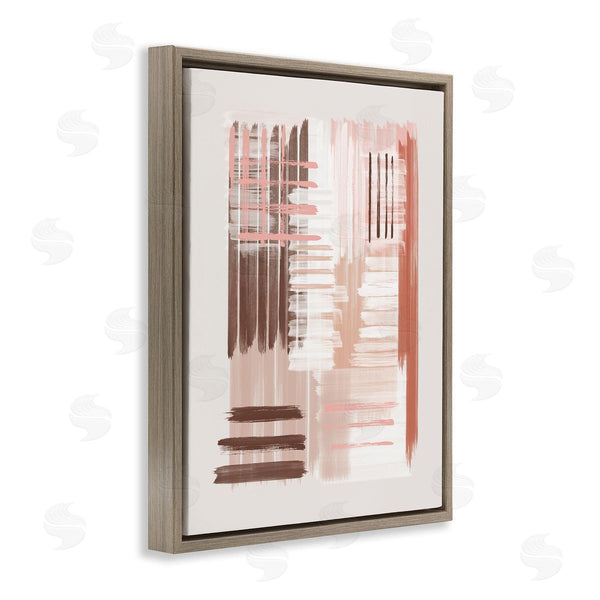 Stupell Industries JJ Design House LLC | Hatched Pink & Brown Composition Wall Art