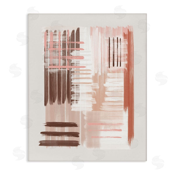 stupell industries JJ Design House LLC | Hatched Pink & Brown Composition Wall Art