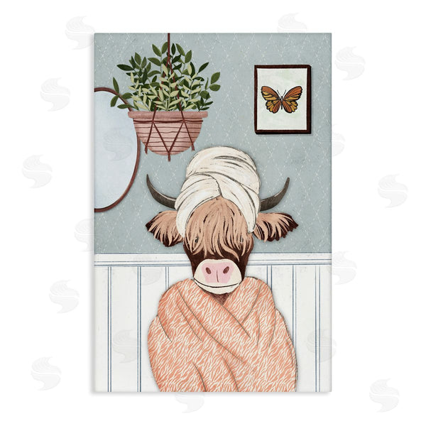 stupell industries JJ Design House LLC. | Highland Cow Bathrobe