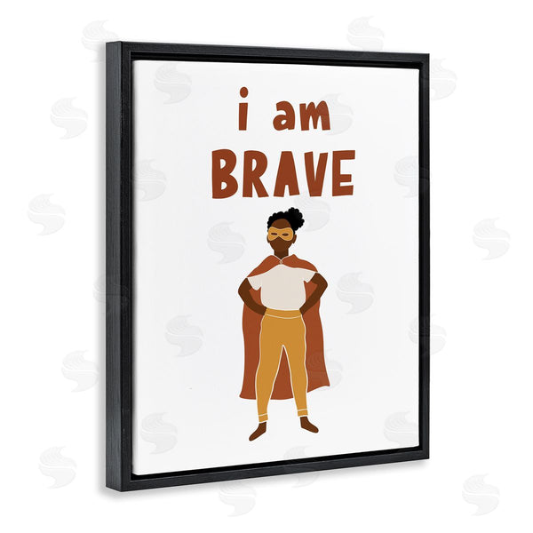 Stupell Industries JJ Design House LLC | I Am Brave Courageous Phrase Motivational Super Hero Wall Art