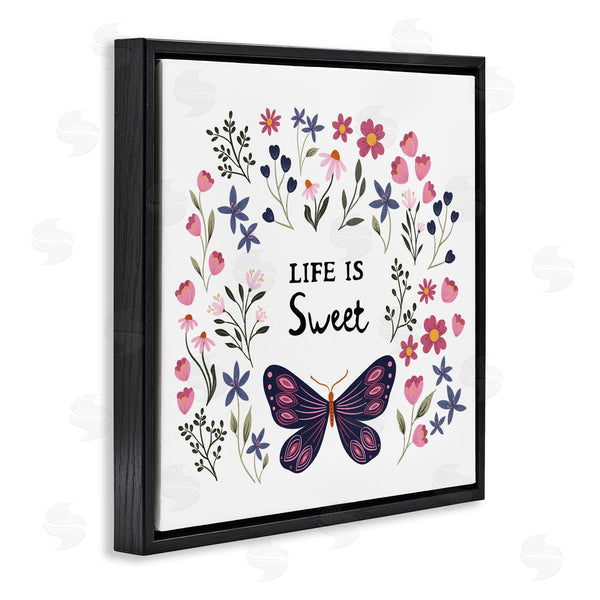 Stupell Industries JJ Design House LLC | Life Is Sweet Floral Butterfly