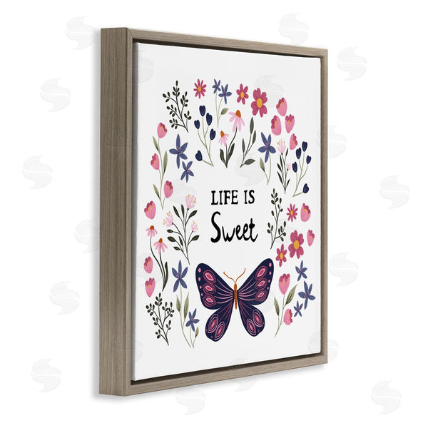 Stupell Industries JJ Design House LLC | Life Is Sweet Floral Butterfly