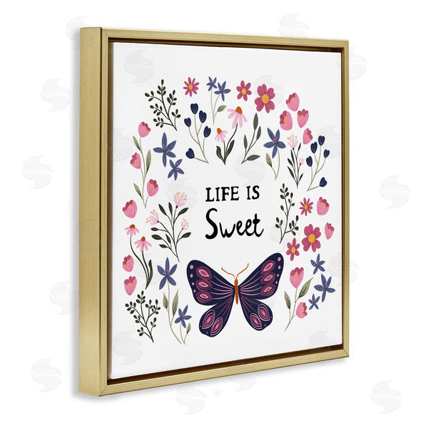 Stupell Industries JJ Design House LLC | Life Is Sweet Floral Butterfly