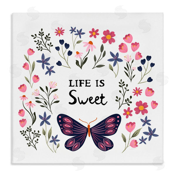 stupell industries JJ Design House LLC | Life Is Sweet Floral Butterfly