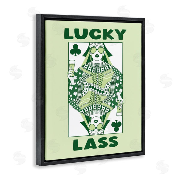 Stupell Industries JJ Design House LLC | Lucky Lass Clubs Card