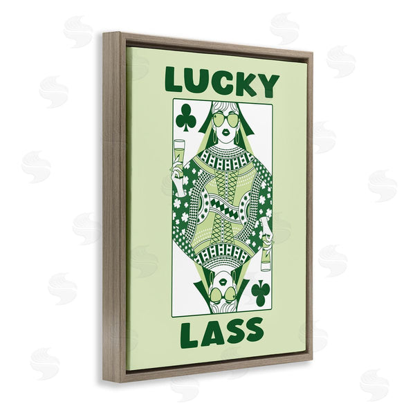 Stupell Industries JJ Design House LLC | Lucky Lass Clubs Card