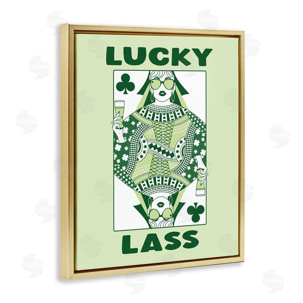 Stupell Industries JJ Design House LLC | Lucky Lass Clubs Card