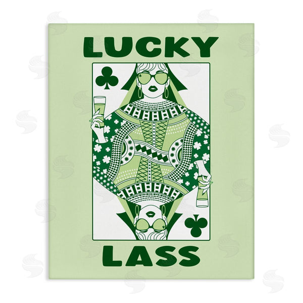 stupell industries JJ Design House LLC | Lucky Lass Clubs Card