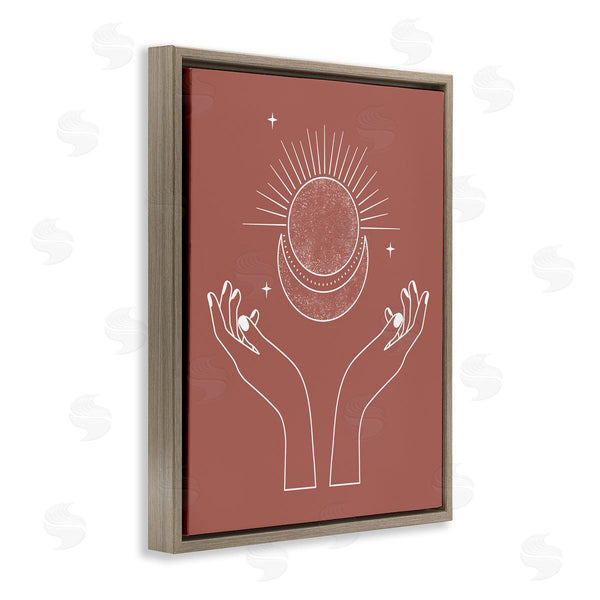 Stupell Industries JJ Design House LLC | Lunar Solar Hands Reaching Stars Astral Design Wall Art