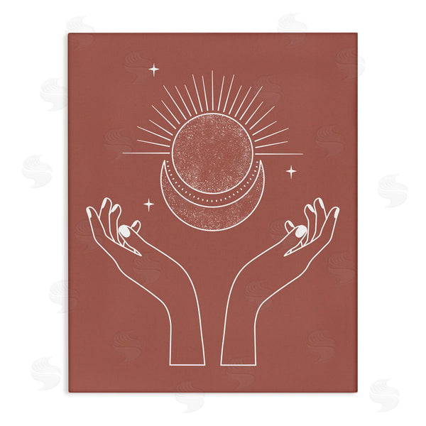stupell industries JJ Design House LLC | Lunar Solar Hands Reaching Stars Astral Design Wall Art