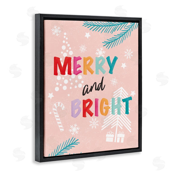 Stupell Industries JJ Design House LLC | Merry & Bright Pastel Phrase Wall Art