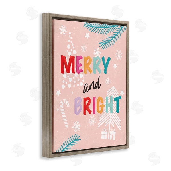 Stupell Industries JJ Design House LLC | Merry & Bright Pastel Phrase Wall Art
