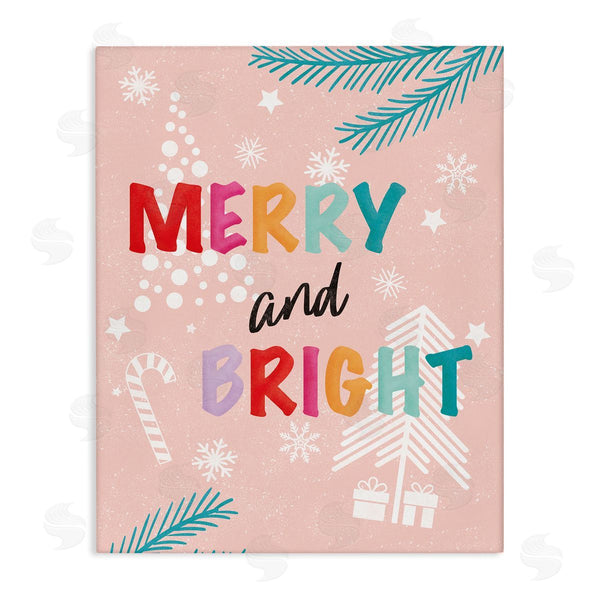 stupell industries JJ Design House LLC | Merry & Bright Pastel Phrase Wall Art
