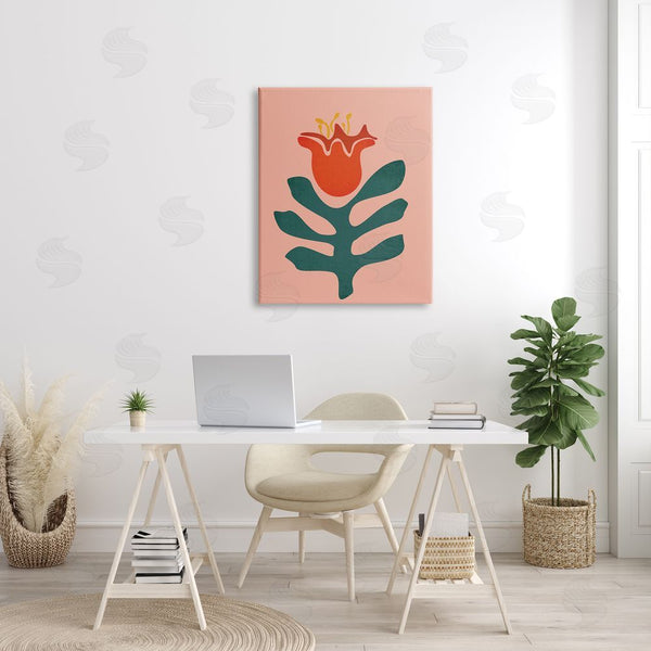 Stupell Industries JJ Design House LLC | Modern Tulip Flower Bud Abstract Cutout Shapes Wall Art