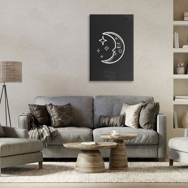 Stupell Industries JJ Design House LLC | Moon & Stars On Black Wall Art