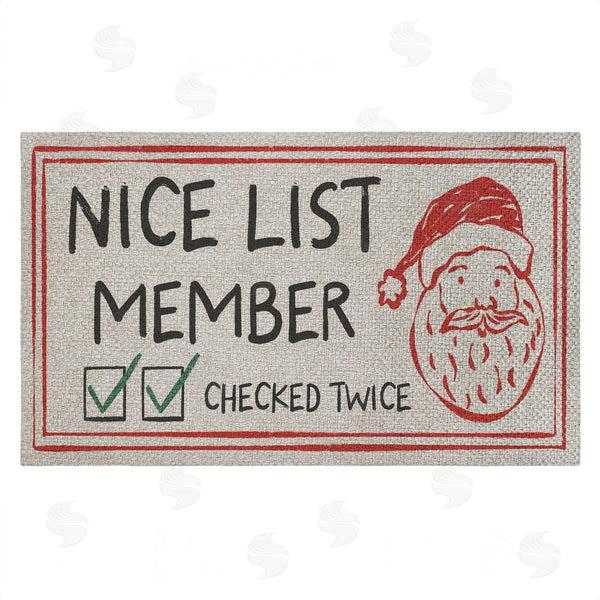 stupell industries JJ Design House LLC | Nice List Member Checked Twice Faux Sisal Door Mat