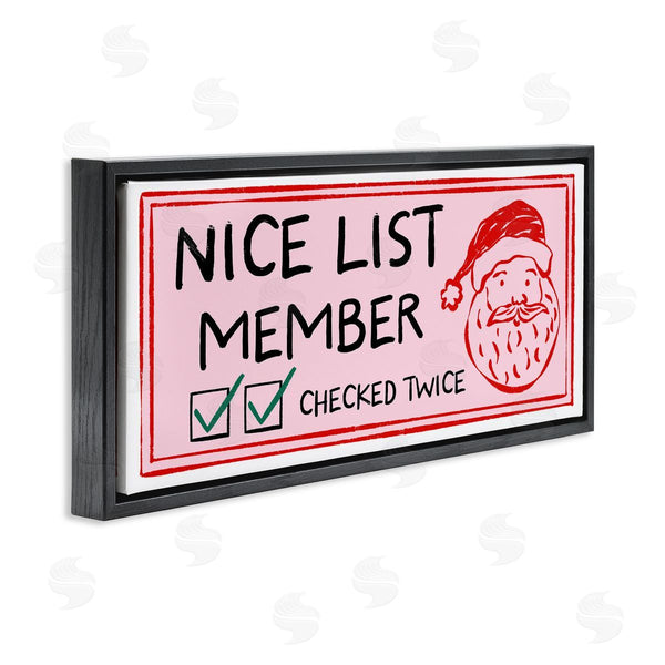 Stupell Industries JJ Design House LLC | Nice List Santa Ticket