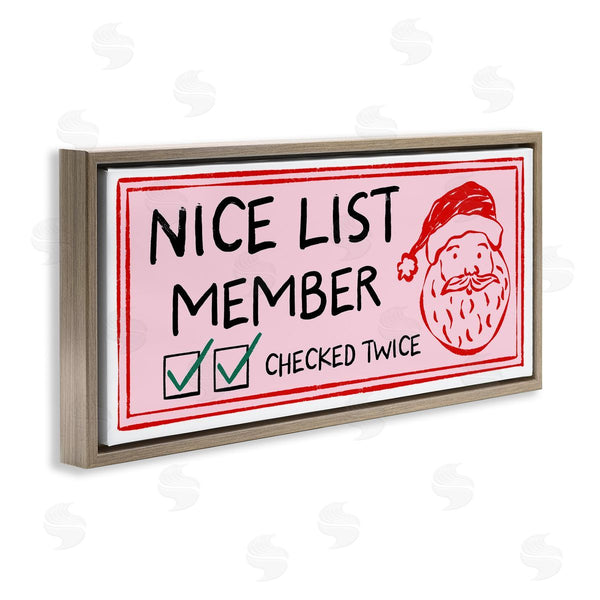 Stupell Industries JJ Design House LLC | Nice List Santa Ticket