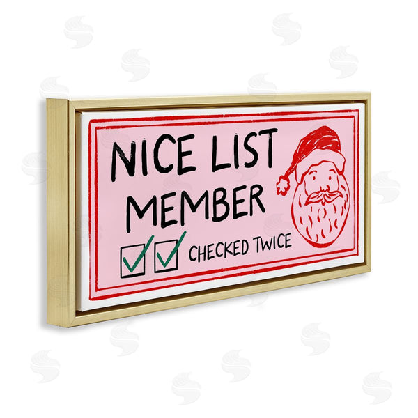 Stupell Industries JJ Design House LLC | Nice List Santa Ticket