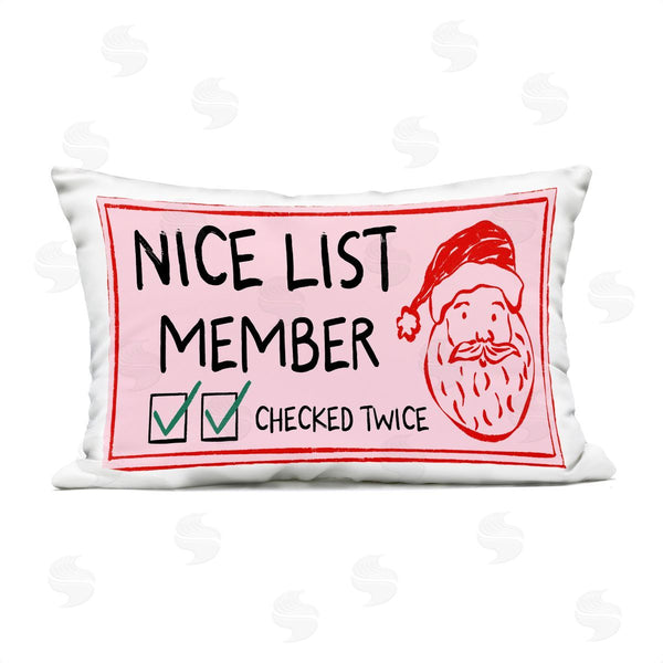 Stupell Industries JJ Design House LLC | Nice List Santa Ticket Printed Throw Pillow