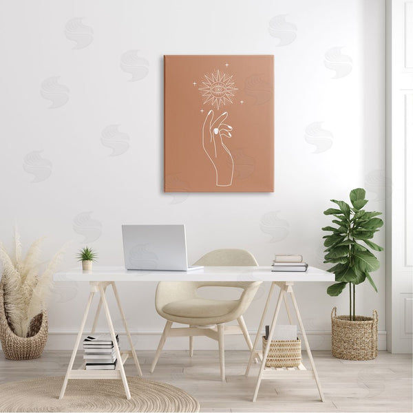 Stupell Industries JJ Design House LLC | Ochre Hand Reaching Solar Stars Astral Design Wall Art