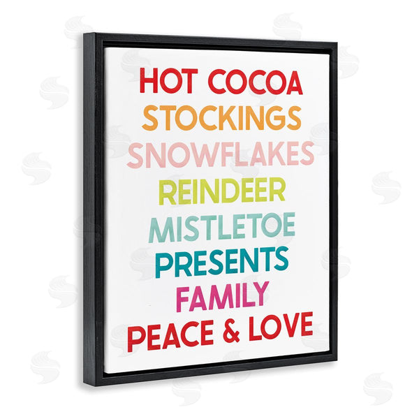 Stupell Industries JJ Design House LLC | Peace & Love Rainbow Christmas List Wall Art