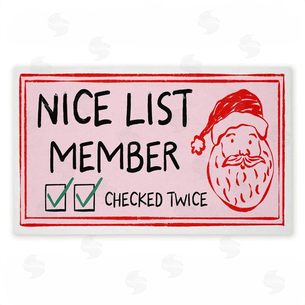 stupell industries JJ Design House LLC | Pink Nice List Ticket Non-Woven Door Mat