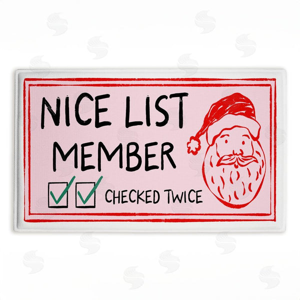 stupell industries JJ Design House LLC | Pink Nice List Ticket Plush Bath Mat