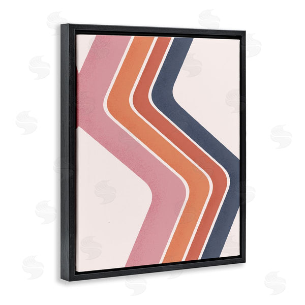 Stupell Industries JJ Design House LLC | Retro Smooth Stripe Lines Vintage Shapes Pattern Wall Art