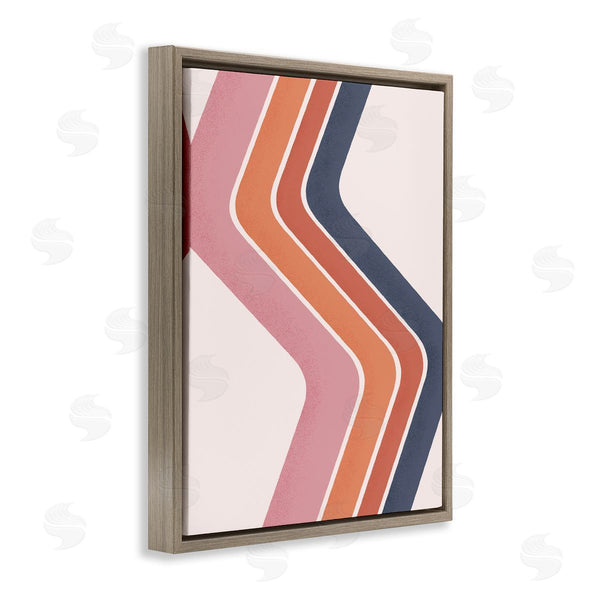 Stupell Industries JJ Design House LLC | Retro Smooth Stripe Lines Vintage Shapes Pattern Wall Art