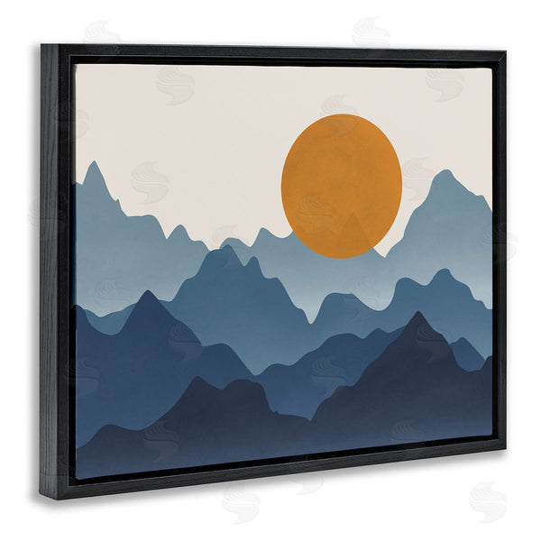 Stupell Industries JJ Design House LLC | Rising Sun Jagged Layered Mountain Range Peaks Wall Art