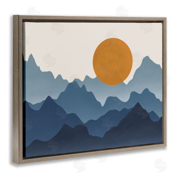 Stupell Industries JJ Design House LLC | Rising Sun Jagged Layered Mountain Range Peaks Wall Art