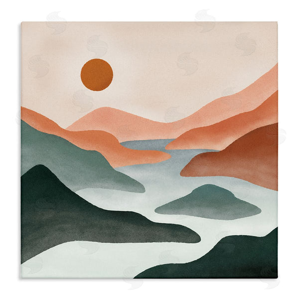 stupell industries JJ Design House LLC | River Flowing Between Modern Valley Landscape Wall Art