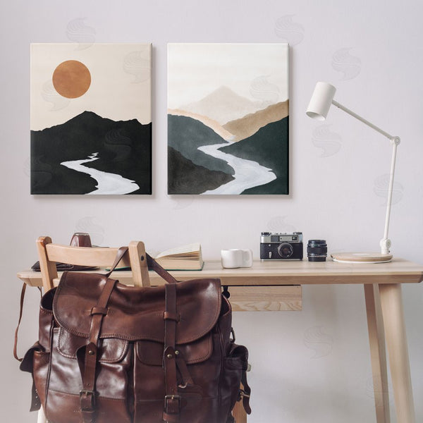 Stupell Industries JJ Design House LLC | River Flowing Into Distance Mountain Wall Art
