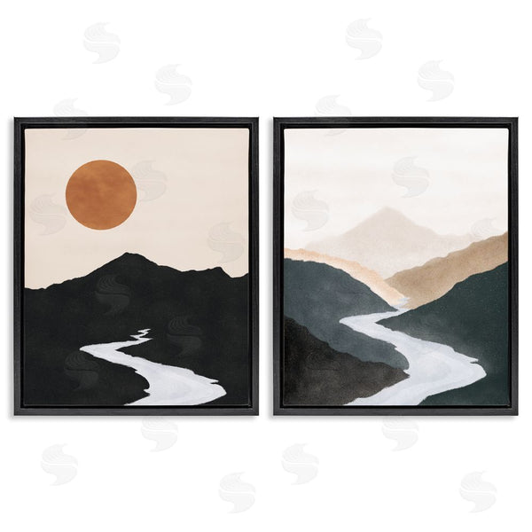 Stupell Industries JJ Design House LLC | River Flowing Into Distance Mountain Wall Art