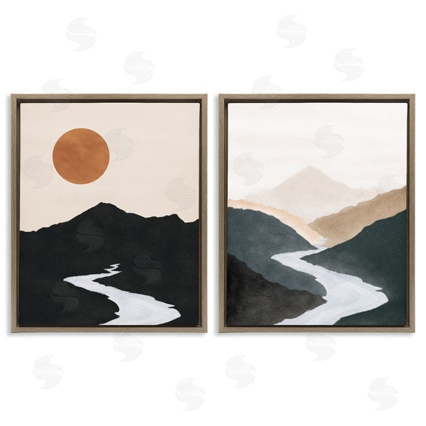 Stupell Industries JJ Design House LLC | River Flowing Into Distance Mountain Wall Art