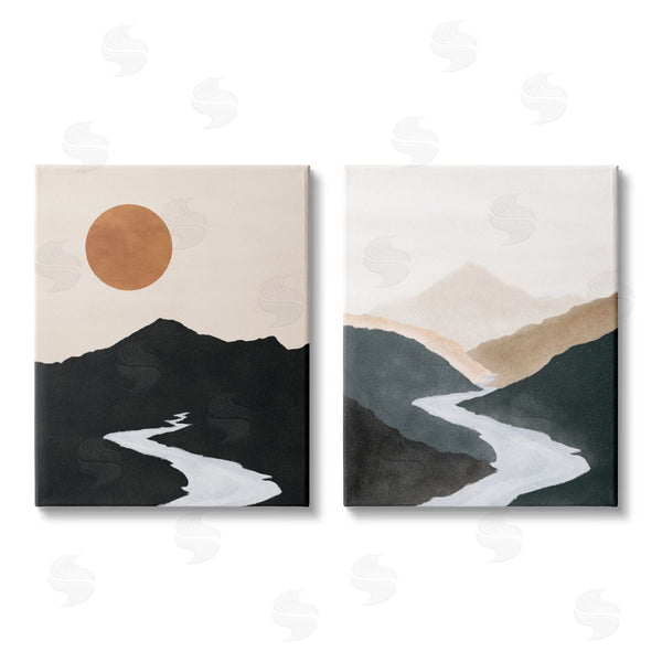 stupell industries JJ Design House LLC | River Flowing Into Distance Mountain Wall Art
