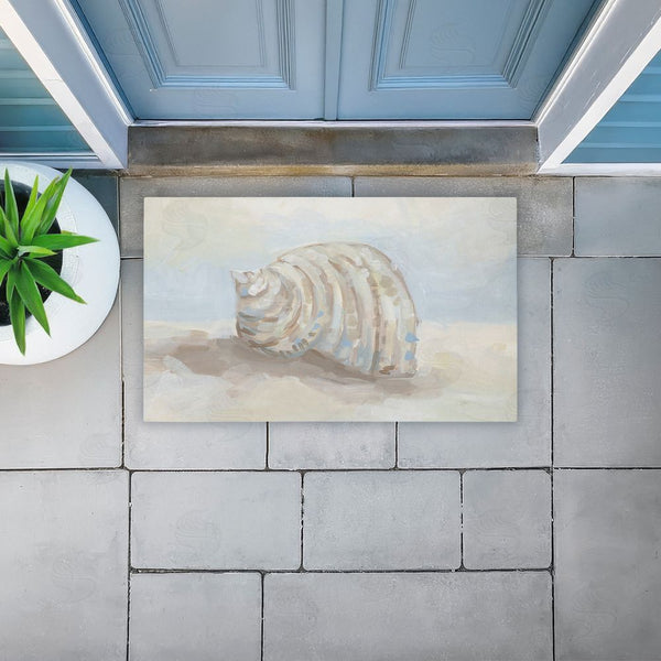 Stupell Industries JJ Design House LLC | Rounded Seashell On Shore Non-Woven Door Mat