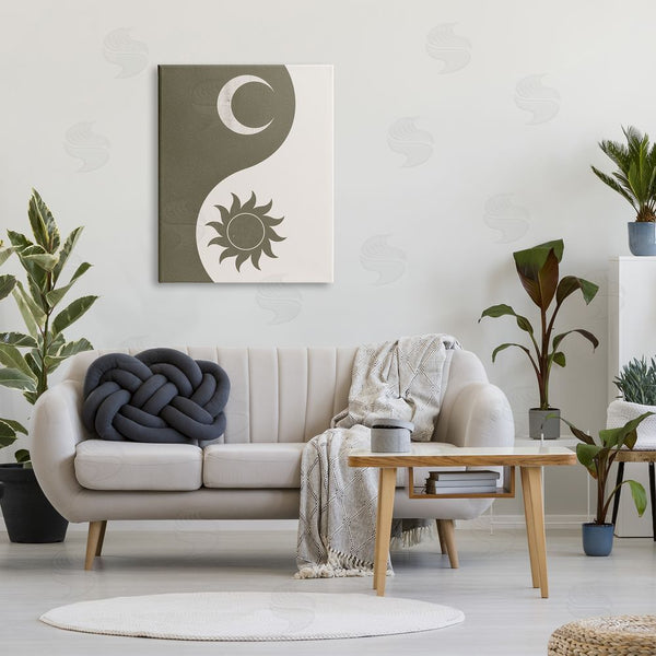 Stupell Industries JJ Design House LLC | Solar & Lunar Yin Yang Shape Spiritual Motif Wall Art